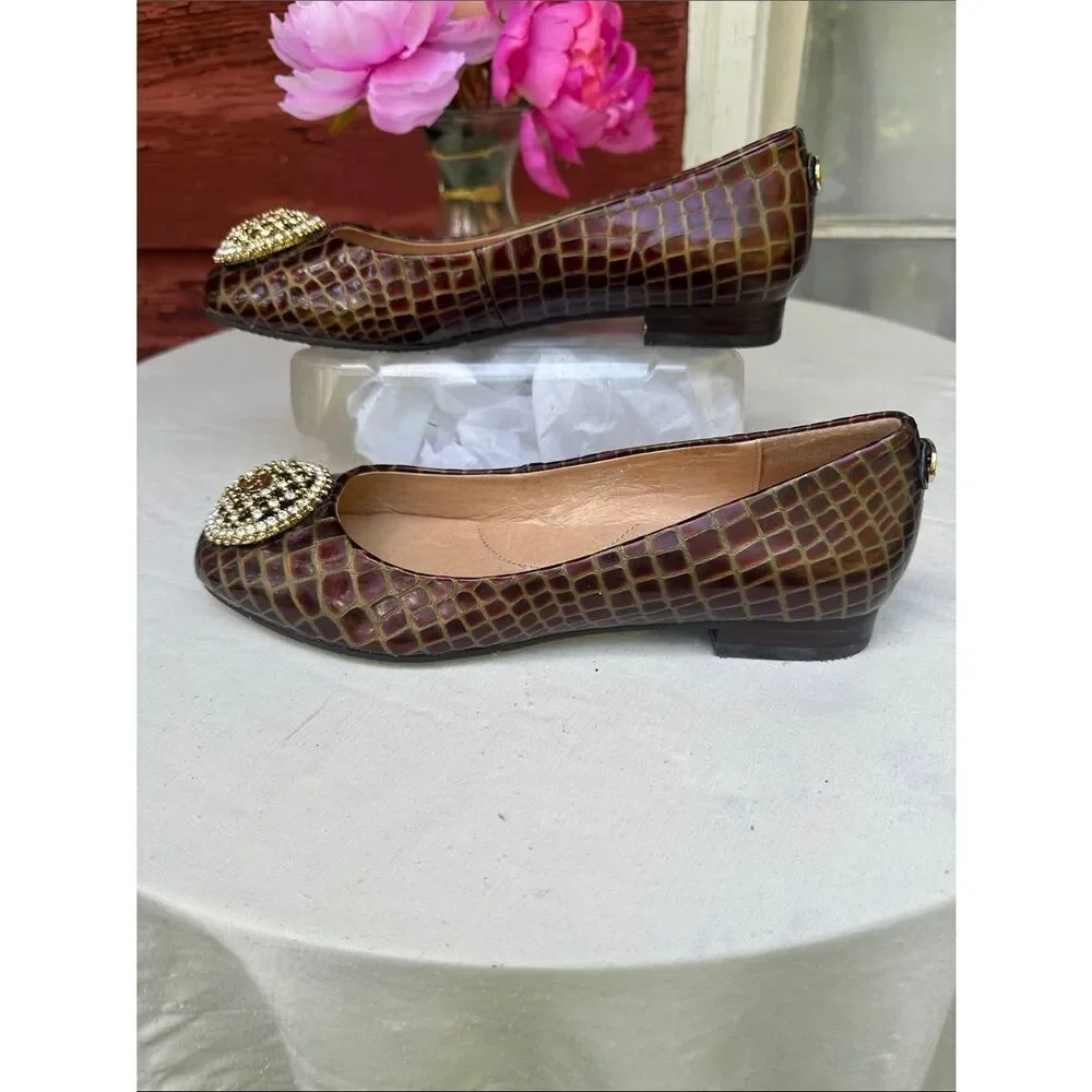 Diana E Kelley Croc Embellished Dress Shoes